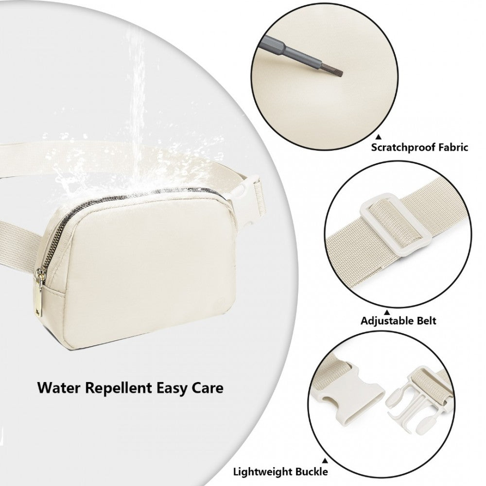 Miss Lulu Lightweight Stylish Water-resistant Casual Bum Bag - Beige