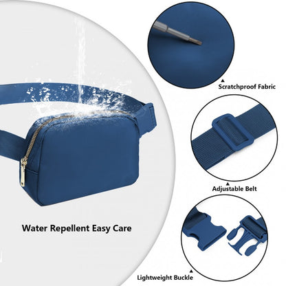 Miss Lulu Lightweight Stylish Water-resistant Casual Bum Bag - Navy