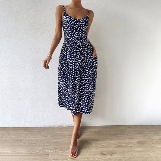 Women's Polka Dot Print Cami Dress